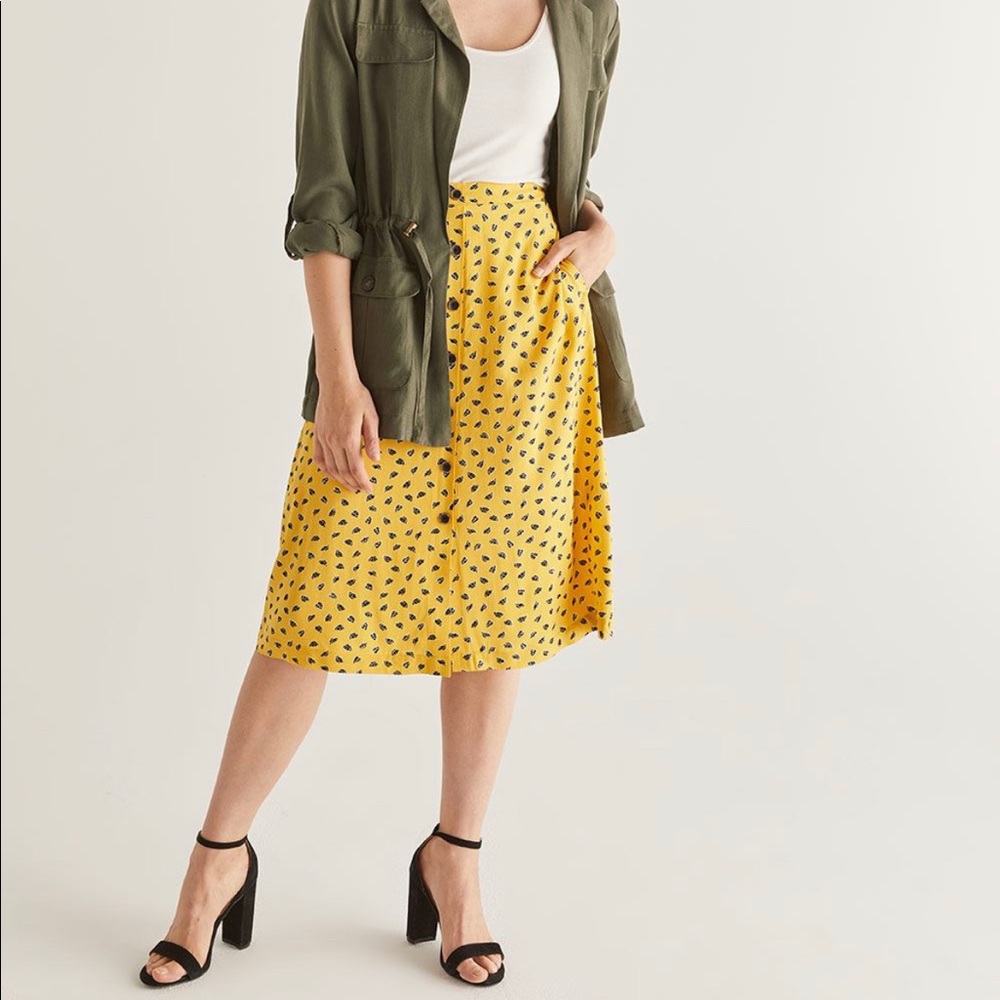Printed Midi Skirt - Size 14